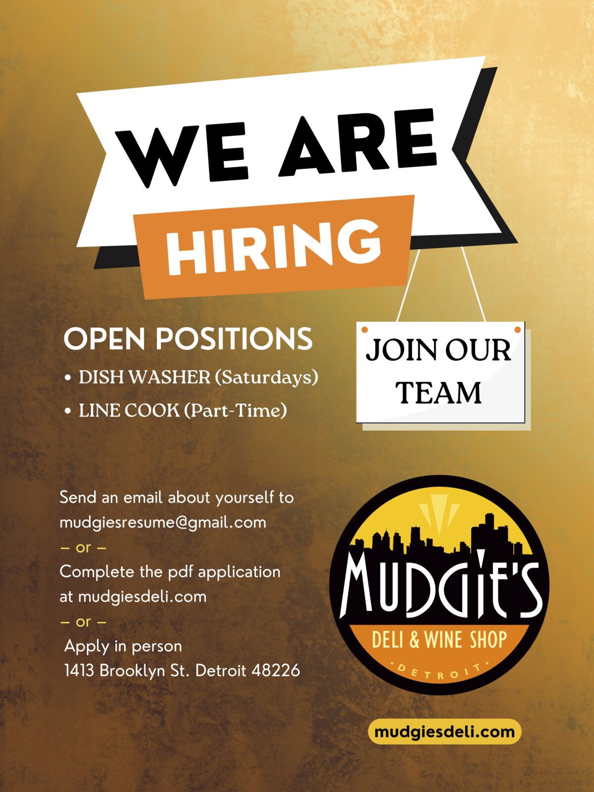 Events Happening at Mudgie's